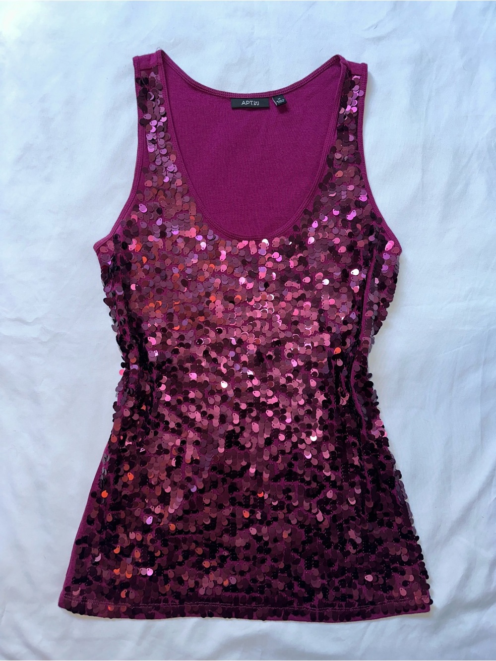 Apt. 9 Purple Sequin Tank Top